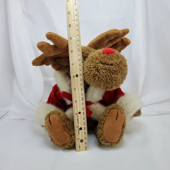 Boyds Bears "Irwin Mooseltoe" #917296 Christmas moose Santa w/Coat 12" Plush - Picture 7 of 14